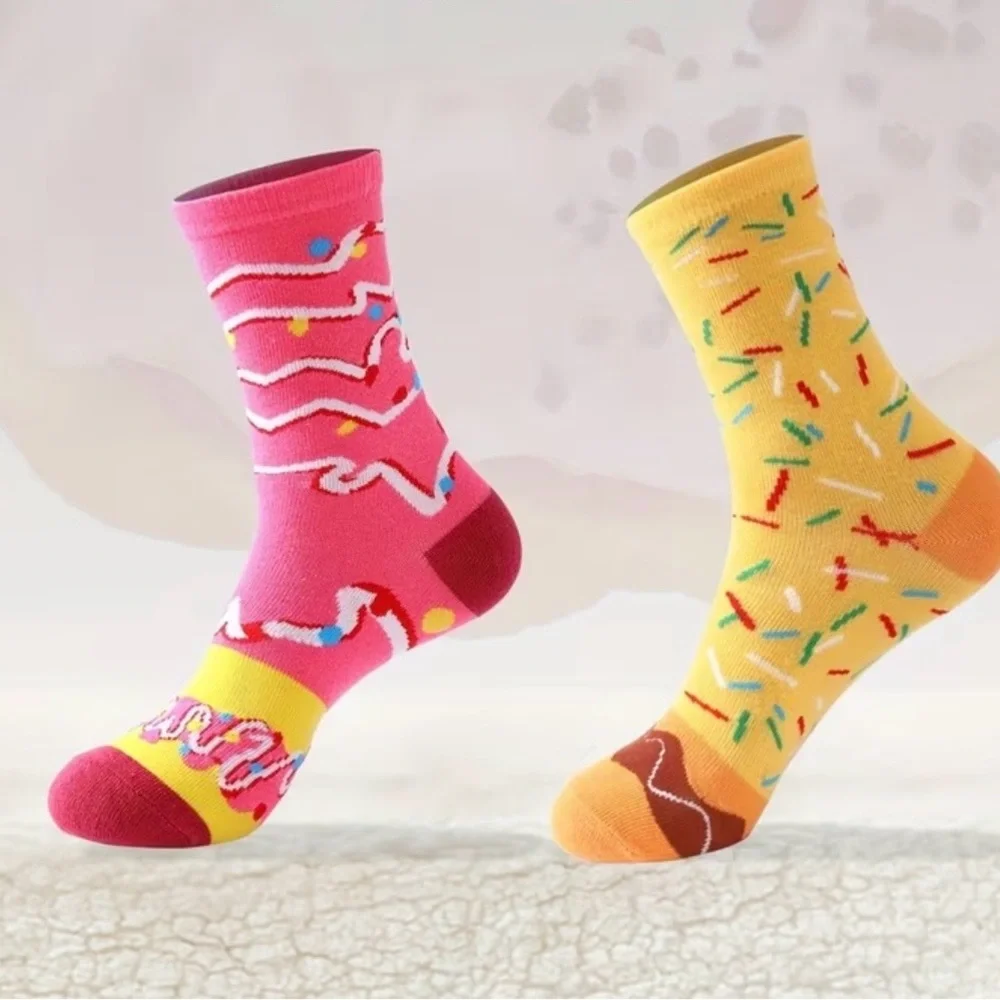 Fun and Whimsical Donut Socks Gift Set - 2 Pairs